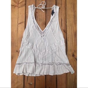American Eagle - Lace Paneled Tank Top